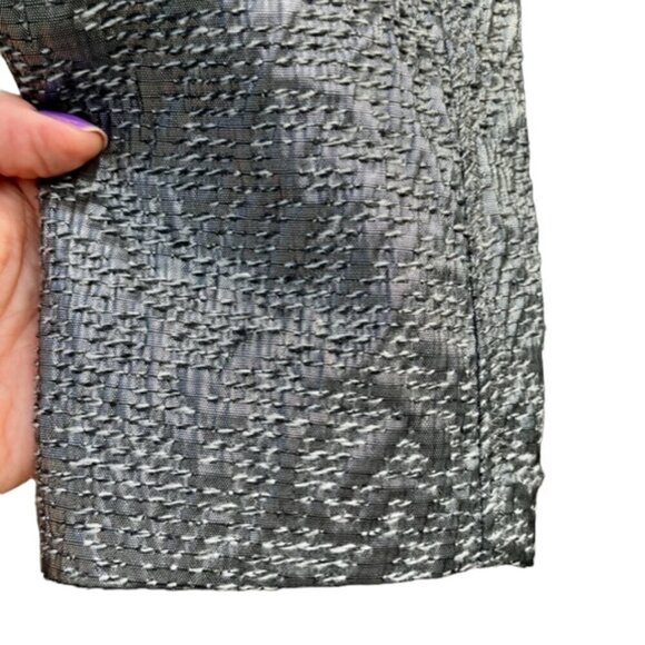 Chico's Women's Coletta Silver Metallic 3 Button Blazer Jacket Size 3 Plus16 - Picture 6 of 14